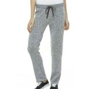 Womens Sweatpants US Polo Gray Large Knit Elastic Waist Fleece Lined Straight